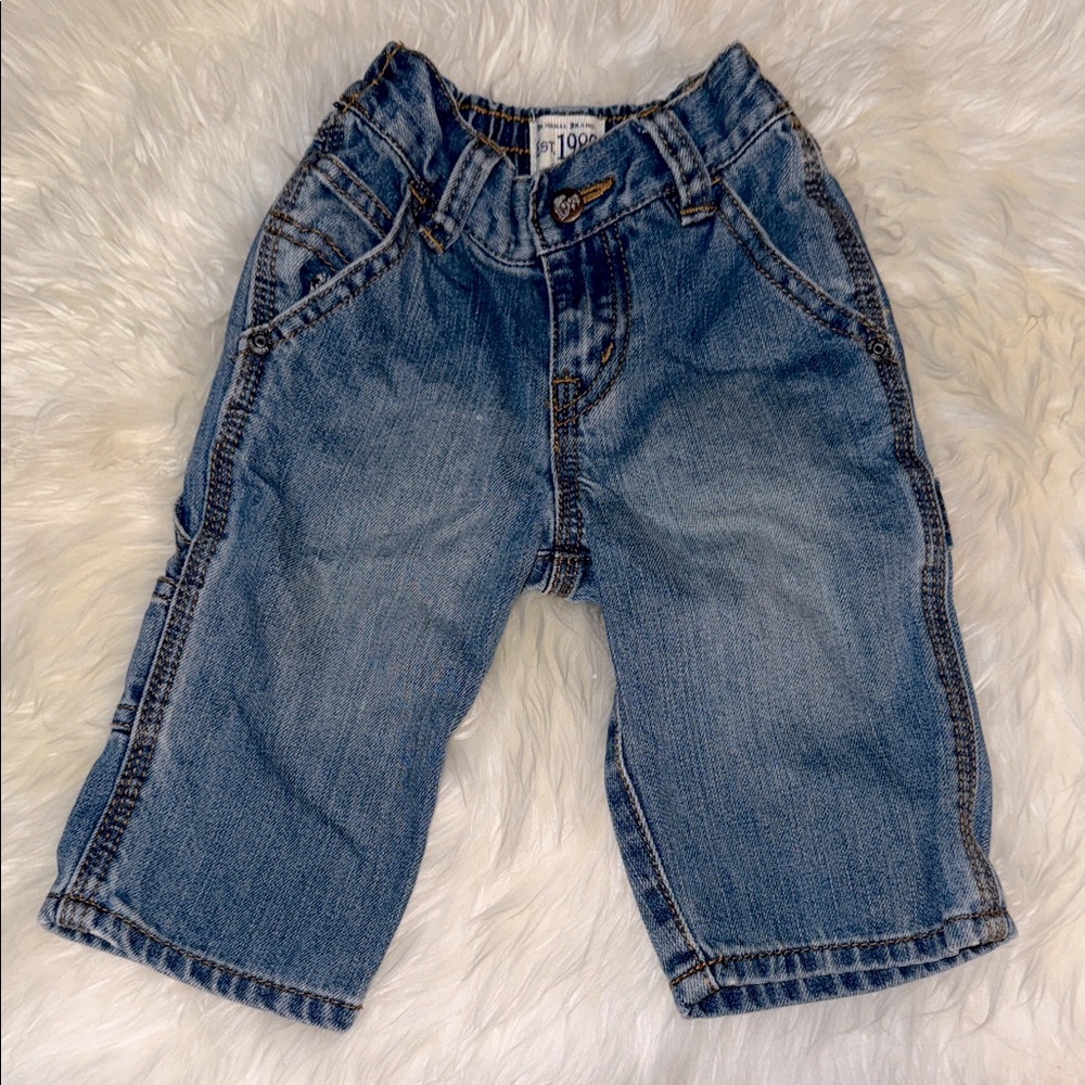 6/9m boys carpernter Stylish Blue Denim boys  Jeans adjustable waist